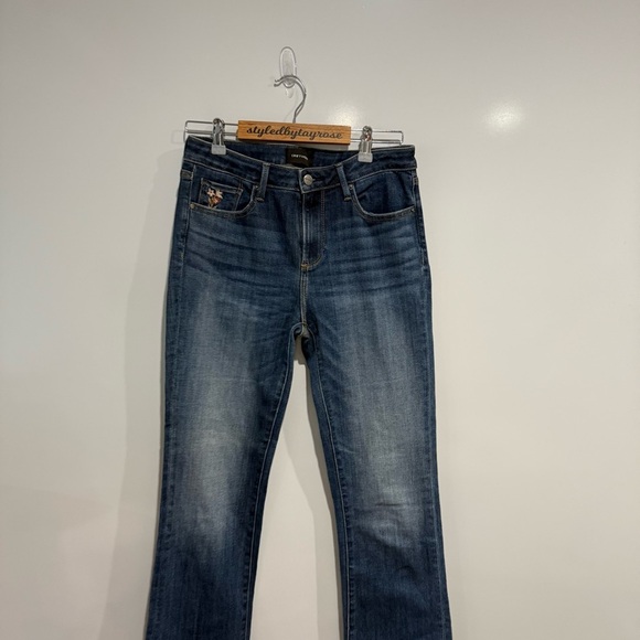 Driftwood Kelly Mini Bootcut Floral Embroidered Jeans - Picture 3 of 7